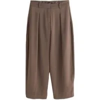 Next Stoffhose Figurbetonte Satinhosen im Barrel Fit (1-tlg)