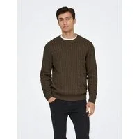 ONLY & SONS Strickpullover ONSLOUI REG 12 CABEL CREW KNIT NOOS