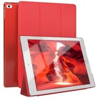EAZY CASE Tablet-Hülle Smart Case für iPad 5./6. Generation & Air 1/Air 2 9,7 Zoll, Tablettasche Etui Bookcase Flipcover stoßfest Slim Schutztasche Rot