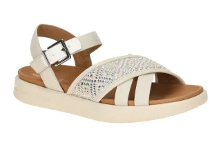 Geox D65PAB XAND 2S Damen Sandale Papyrus Beige | Atmungsaktiv Wasserdicht Fu...
