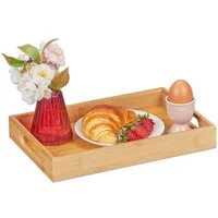 relaxdays Tablett aus Bambus, Bambus