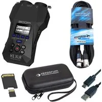 Zoom Audio Zoom Audio-Recorder H1 XLR mit Zubehör-Set Digitales Aufnahmegerät (Vorteils-Set mit umfangreichem Zubehör)