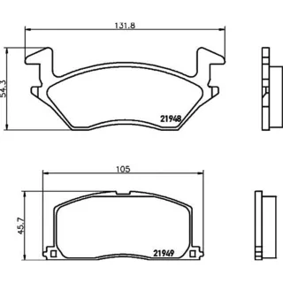 Hella Bremsbel?ge vorne Toyota Starlet