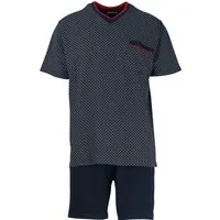 GÖTZBURG Pyjama Herren-Shorty Single-Jersey gemustert