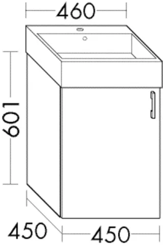 Burgbad Waschtischunterschrank System 30 Preisgruppe 4 Sana 601x450x450 Salbeigrau Hochglanz WYSW045LF5968