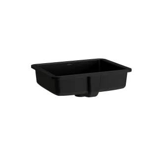 LAUFEN Einbau-Waschtisch von unten SAVOY 395x500x170 re-eckig o. Hl. m. Ül schwarz matt, H8189487161 H8189487161091