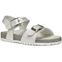 Geox J ADRIEL GIRL Sandale, Konfirmationsschuh, Kommunionschuh, Klettschuh mit dezentem Schimmer