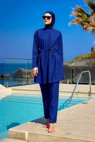 Andalus Full Coverage Burkini-Set mit Rüschen vorne, bunt