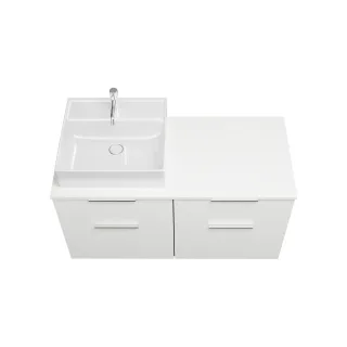 Burgbad Keramik Waschtisch-Set Eqio Weiß Matt/Alpinweiss, SGUS120LF6014C0001 SGUS120LF6014C0001
