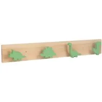 relaxdays Garderobenleiste Kindergarderobe 4 Haken Dino (1 St)