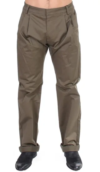 Faltenhose Olivgrün