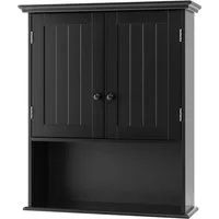 COSTWAY Hängeschrank Badschrank, mit Tür & verstellbarer Ablage, wandmontage