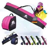 BambiniWelt by Rafael K. Skitasche Skitasche Ski-Schuh-Tasche KOMBI SET 160cm oder 180cm wasserdicht (Skitasche + Skischuhtasche), wasserdichtes, starkes Cordura-Gewebe