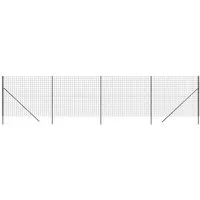 vidaXL Gartenzaun Maschendrahtzaun Anthrazit 1,6x10 m Verzinkter Stahl, (1-St)