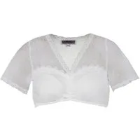 MarJo Dirndlbluse MarJo 'Anzing' Kurzarm, Offwhite