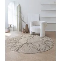 the carpet Teppich Mila, rund, Höhe: 8 mm, moderner Wohnzimmer Teppich elegant glänzender Flor