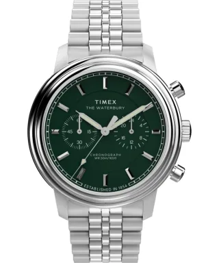Timex Waterbury Metropolitan Herren Silberne Uhr TW2Y23600