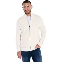 emilio adani Strickjacke Herren Strickjacke mit Perlfangstruktur, Creme