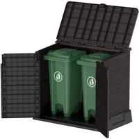 DURAMAX Mülltonnenbox StoreAway Mülltonnenbox Gartenhaus 850 L (1 St), Duramax Duramax Mülltonnenbox 130x110x74 cm Kunststoff