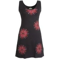 Vishes Sommerkleid Ärmelloses Kleid Mandalas Bedruckt und Bestickt Hippie, Boho, Elfen Tunika