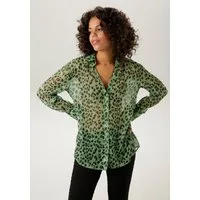 Aniston CASUAL Hemdbluse mit trendfarbenem Animal-Print
