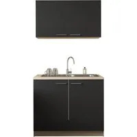RESPEKTA Pantryküche Merle, Breite 100 cm, mit Soft-Close Funktion, Edelstahlspüle BALTIMORE
