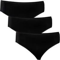 Schiesser Slip Damen-Slip "Cotton Essentials" 3er-Pack Single-Jersey Uni