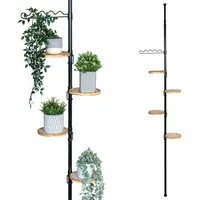 bremermann Blumenständer Teleskop-Blumenregal mit 4 Bambus-Ablagen