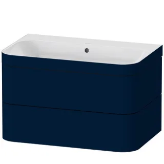 Duravit Happy D.2 Plus c-bonded Set wandhängend Nachtblau Seidenmatt 775x490x480 mm - HP4637N9898 HP4637N9898
