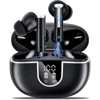 SpionProfi Bluetooth Kopfhörer 5.3 HD Mikrofon In-Ear Headset mit LED Headset (In-Ear Headset mit Ladecase für Musik, Telefonieren uvm)