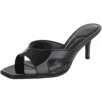 Ital-Design Damen Sandalette mit High Heel und offenem Design Pantolette (91895549) Pfennig-/Stilettoabsatz Sandalen & Sandaletten in Schwarz