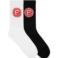 Fortuna Düsseldorf Socken Fortuna Düsseldorf Sneakersocken "Streifen"2er-Set