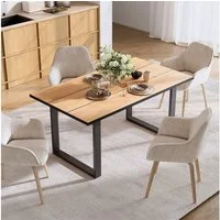 Vicco Esstisch Avido, Goldkraft Eiche/Schwarz, 160 x 90 cm (1-St)