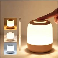 Vornix LED Nachtlicht LED Nachtlicht Touch Nachttischlampe,wiederaufladbares Nachtlicht, LED fest integriert, langer Betrieb, RA80 Stimmungslicht für Schlafzimmer Kinderzimmer
