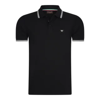 Polo Applique Pique von Cappuccino Italia in der farbe Schwarz und in größe M.