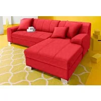 DOMO collection Ecksofa TURAH 239x152 cm, inkl. Zierkissen, moderne Steppung, wahlw. mit Bettfunktion, L-Form, Unser Dauertiefpreis