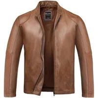 Amaci&Sons Lederjacke OKEMOS Lederjacke Echtleder Herren Biker Zipper Jacke