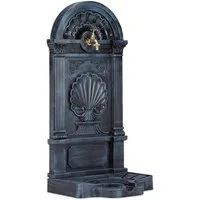 relaxdays Gartenbrunnen Standbrunnen Antik, 39 cm Breite, Wasserbecken BxT: 18x2 cm, (1 tlg)