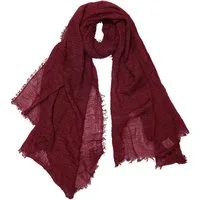 dy_mode Modeschal Damen Schal in Unifarben Halstuch Schultertuch Weicher Stoff, feine Fransen