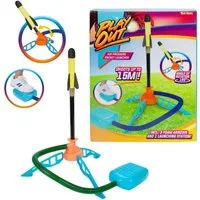 Toi-Toys Lernspielzeug Luftdruckrakete Rocket Launcher Schaumstoff bis 15m inkl. 3 Raketen