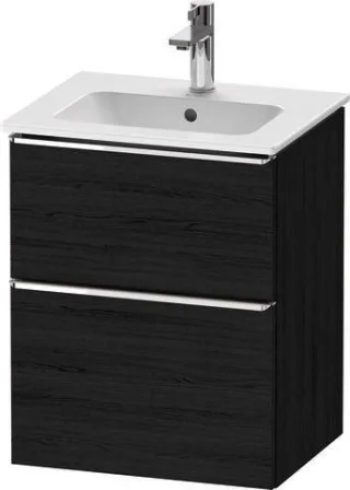 Duravit D-Neo Waschtischunterbau wandhängend Eiche Schwarz Matt 510x402x625 mm - DE4360010160000 DE4360010160000