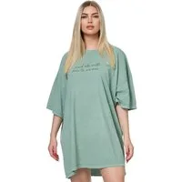 Worldclassca T-Shirt Worldclassca Oversized Print SHE WILL T-Shirt lang Sommer Oberteil