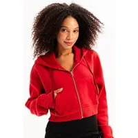 JUSTEVER Kapuzensweatjacke Crop Hoodie Damen-Sweatshirt