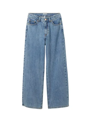 tom tailor kids - Wide Leg Jeans mid stone bright blue denim - Gr. - 146