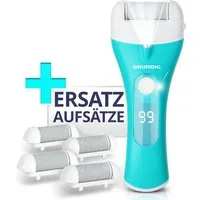 Grundig Elektrischer Hornhautentferner Hornhautentferner Premium Akku Hornhaut Entferner + Ersatzrollen