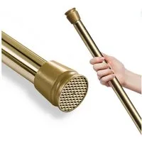 tinycurtains Klemmstange Teleskopstange 55-90 cm Türvorhangstange Duschvorhangstange Badstange, Ø 0.22 mm, 1-läufig, ausziehbar, klemmbar, geklemmt, Metall, Stange für Türvorhang ohne Bohren stufenlos verstellbar rostfrei
