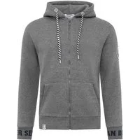 Zwillingsherz Kapuzensweatjacke "Küste Meer Moin" Taschen, Kordelzug, Langarm, Reißverschluss, Schriftzüge