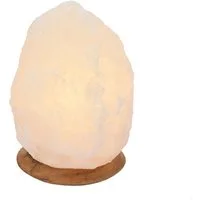 my home Salzkristall-Tischlampe Sclassin, Leuchtmittel wechselbar, Warmweiß, Handgefertigt - jeder Stein ein Unikat, H: ca.18 cm, ca.2-3 kg