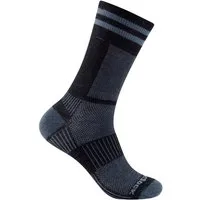 Wrightsock Sportsocken Crew Coolmesh II (dünn, atmungsaktiv, bequem) schwarz/grau - 1 Paar