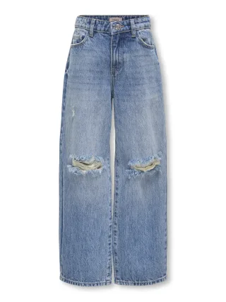 KIDS ONLY - KOGAMBER LW DESTROY OVS BAGGY DNM Medium Blue Denim - Gr. - 140
